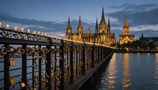 Le pont Hohenzollern scintille sous des milliers de cadenas